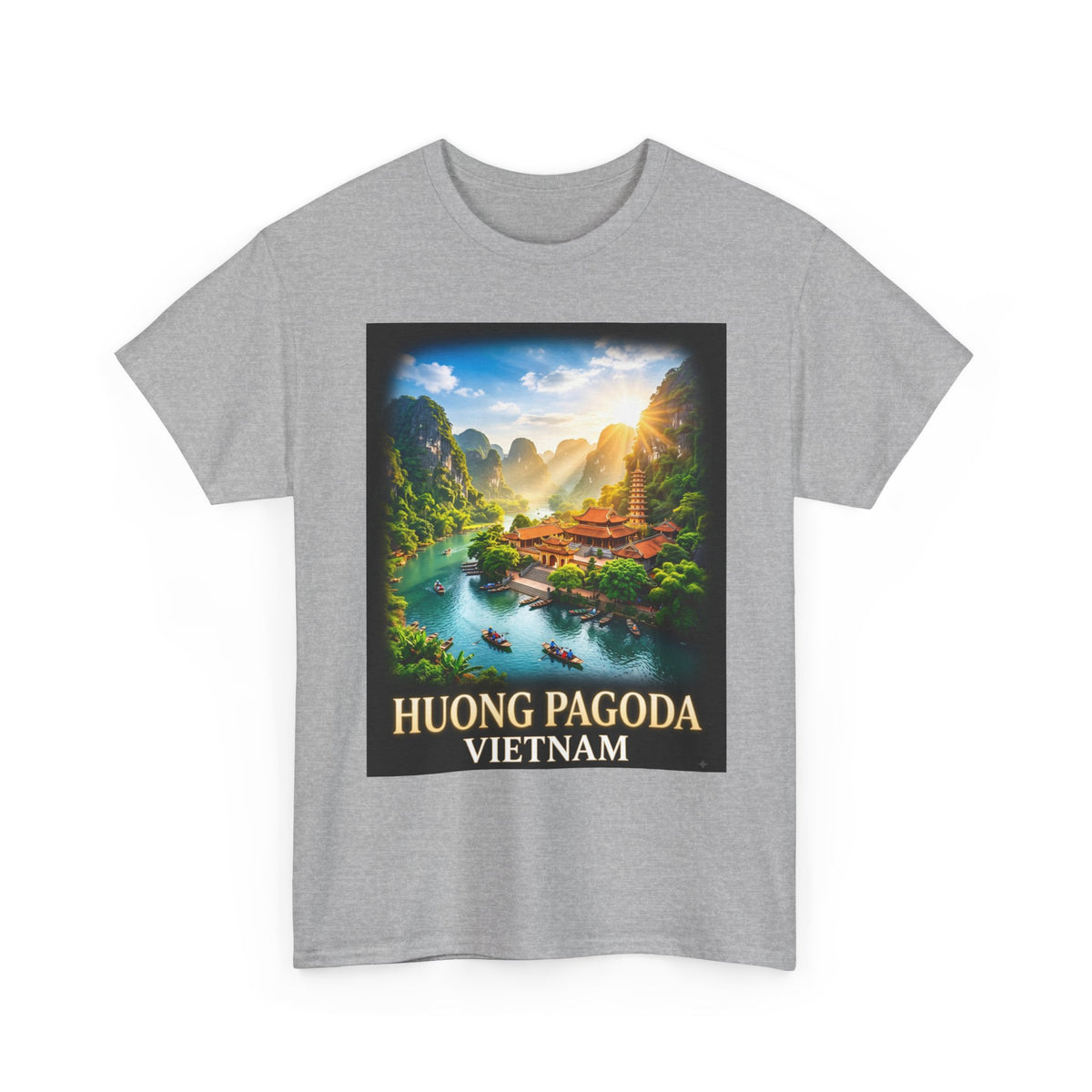 Huong Pagoda Vietnam Tee — Scenic Travel Poster T-Shirt