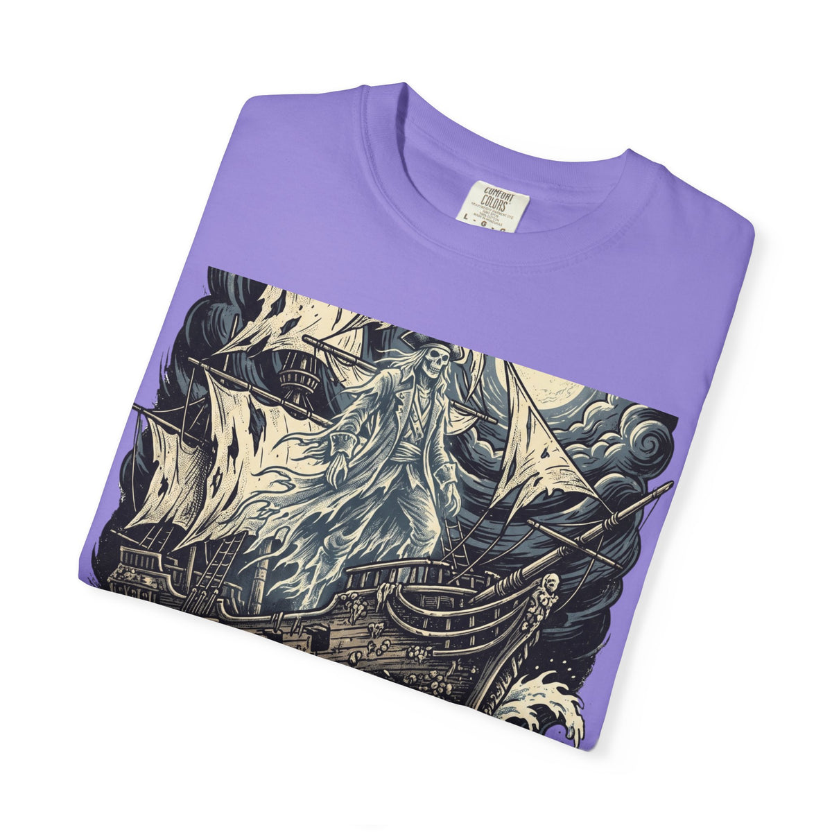 Sail Into Darkness Graphic T-Shirt — Gothic Pirate Skull Crew Tee
