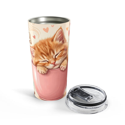 20oz Cute Sleeping Cat Coffee Tumbler