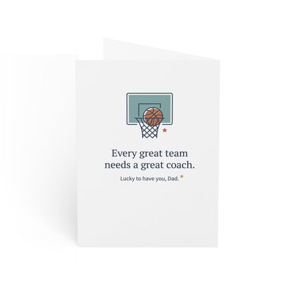 My First Coach, My Forever Hero Greeting Card – Basketball Coach Appreciation