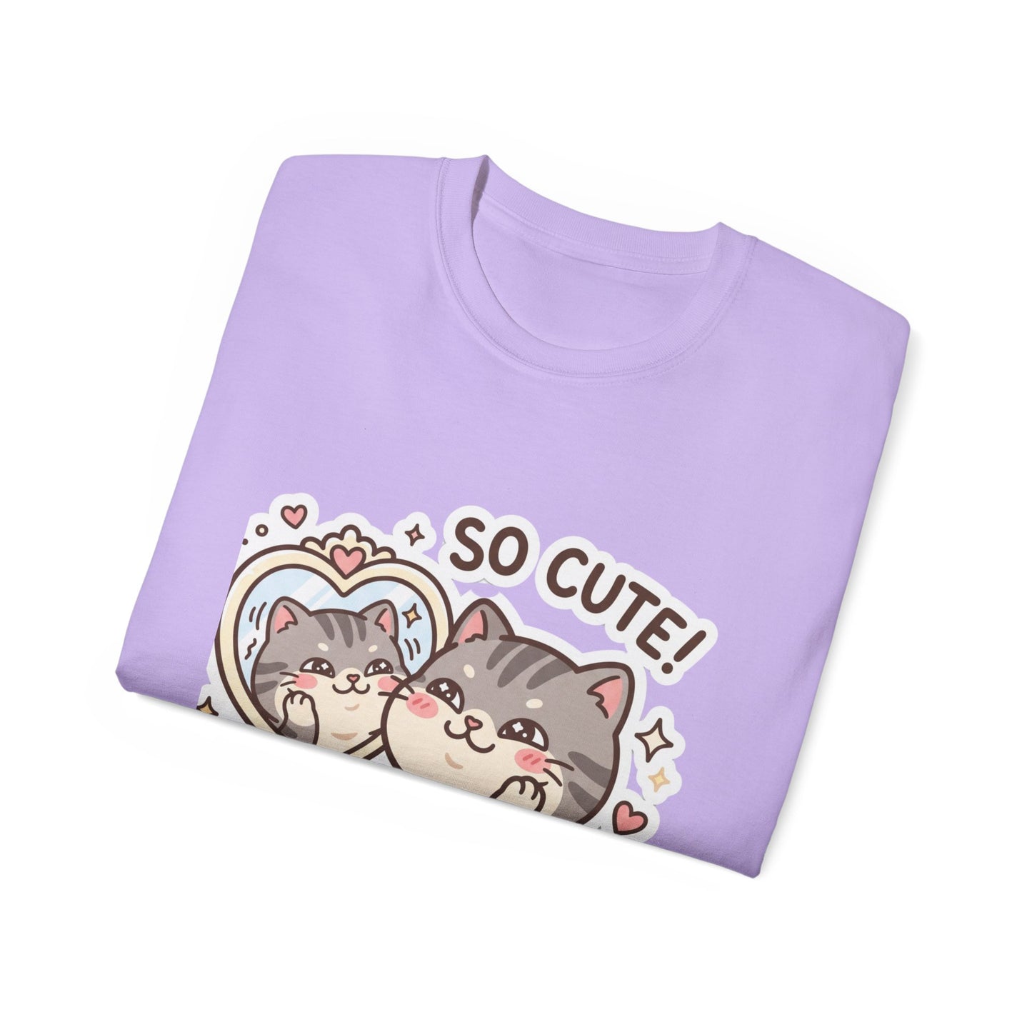 Cute Cat Mirror Tee - "So Cute!" Kawaii Cat T-Shirt
