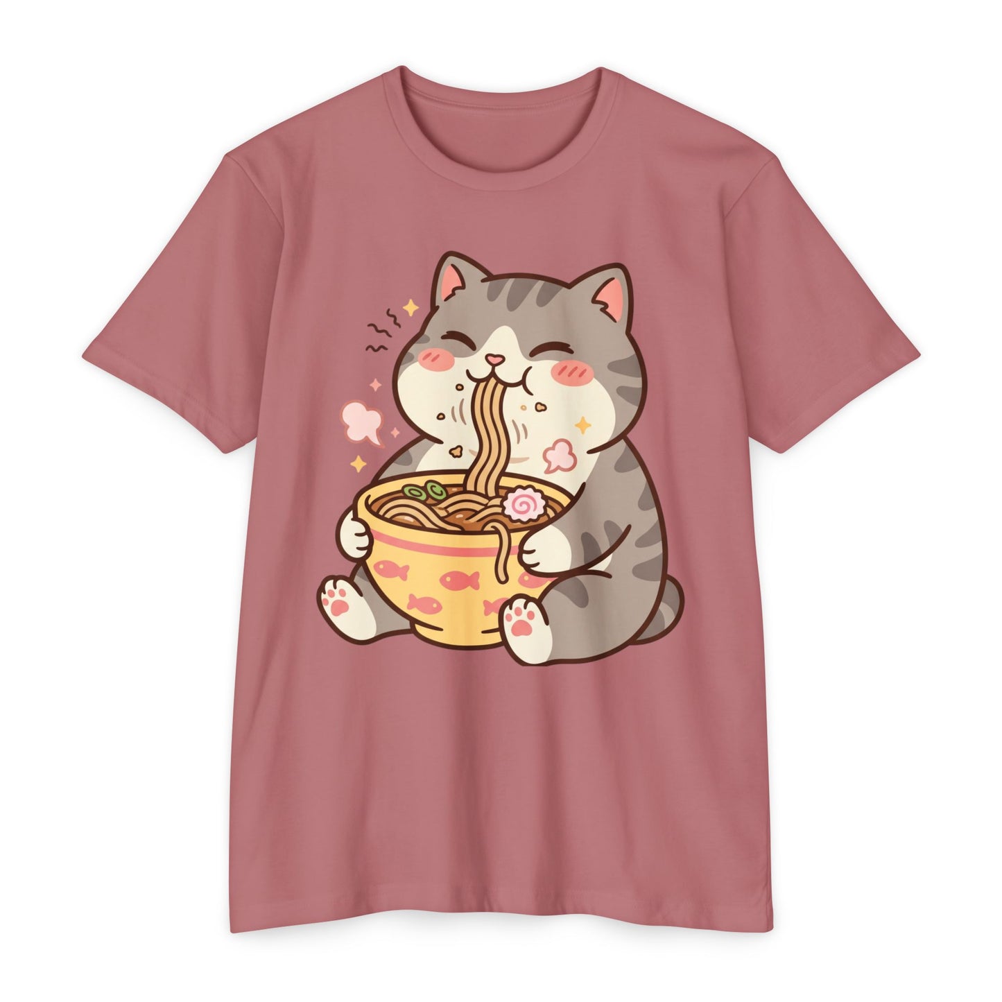 Cute Cat Eating Ramen T-Shirt
